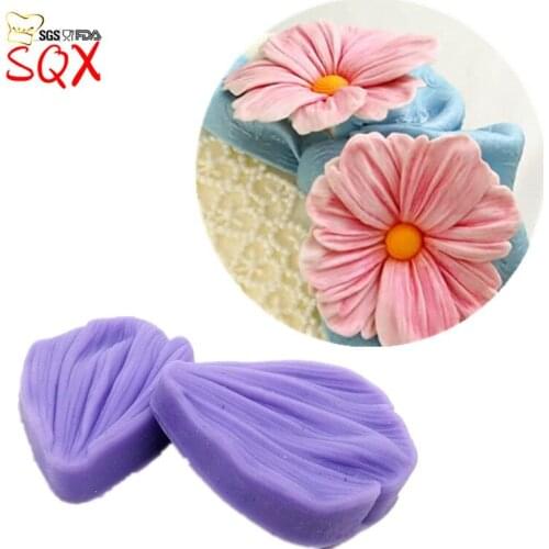 African Daisy Cake silicone mold, Fondant Cake Decorating Tools, embossed silicone mold, Silicone Cake Mold Flower Shape SQ15352
