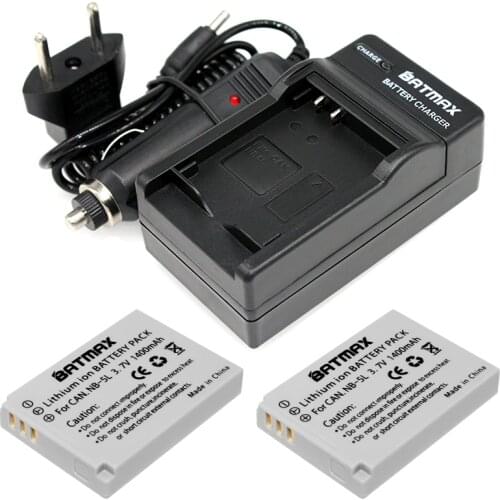 Premium 2-Pack of NB-5L-1400mAh Batteries&Charger for Canon PowerShot SX230 HS, SX210 HS, SX200 HS, S100, S110 Digital Camera