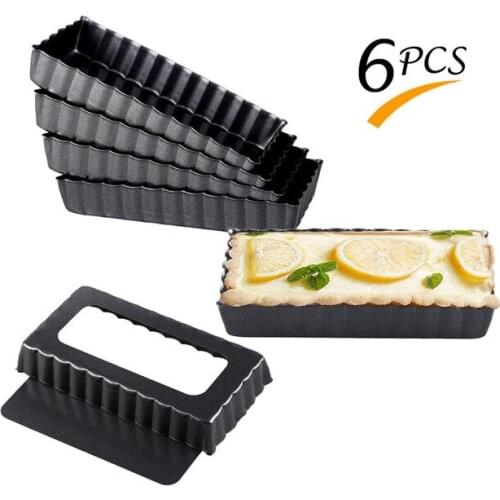 Non-Stick Tart Quiche Flan Pan Molds Pastry Cake Pizza Removable Loose Bottom Square Bread Cream Fondant Dessert Bakeware Tools