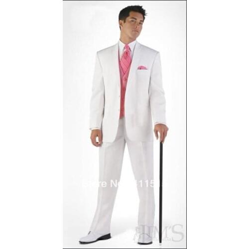 FREE shipping/White Groom Tuxedos ,dress/Two Buttons Groom wear Men Wedding Suit/italian A suits for men/custom suits,tuxedo