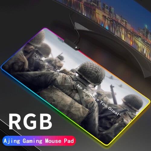 Call of Duty Gaming RGB Large Locked Mouse Pad Computer COD Mousepad Led Backlight Surface Mause Keyboard Desk Mat Support DIY