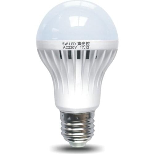 Sound And Light Control Sensor Light E27 Motion Detector Led Bulb Lamp Stair Hallway Pathway Corridor Night Lighting