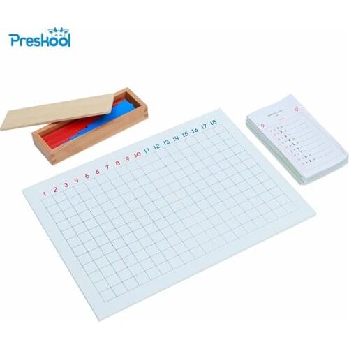 Baby Toy Montessori Math Addition Strip Board and Tablets for Early Childhood Education Preschool Kids Brinquedos Juguetes