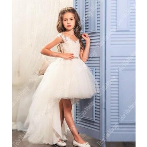 Girls Dress Fancy Kids Lace Dresses Flower Mesh Children Wedding Gowns Formal Prom Vestidos Baby Frocks for Girl