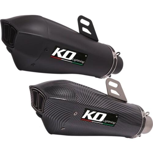 Dual-outlet 51mm Motorcycle Exhaust Muffler Pipe with 2 Removable DB Killer Escape Universal for Street Bike Dirt Bike ATV Tips