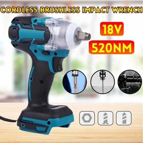 Dreamburgh Hot Electric Wrench Brushless Cordless Screwdriver Power Tools Sockets Torque Impact Wrench Driver For Makita Battery