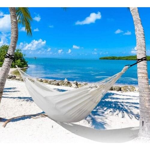 Swing Hammock White Canvas Hammock Outdoor Camping Trip 2-People