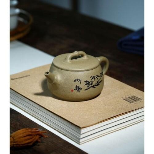 China Zhu Qiu Shi Piao Kettle Ceramic Teapot For Tea Puer Oolong Tea Set Handmade
