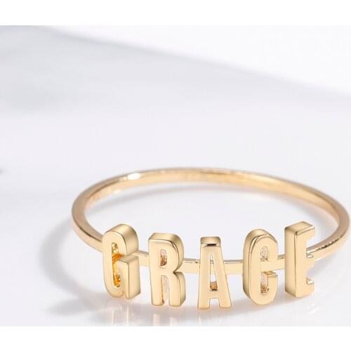 Cutomized Name Ring Couple Rings Stainless Steel Jewelry Names Ring For Women Gift Jewelry 2021 Statement Ring Wedding Ring