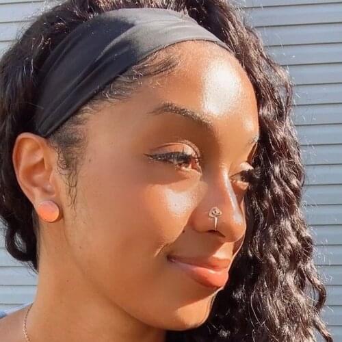 9 Styles Goth Nose Ring Copper Wire Spiral Fake Piercing Nose Cuff Clip Punk Nose Hoop Faux Piercing Body Jewelry