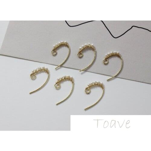 Copper plating 18K millet bead natural pearl ear decoration diy material accessories