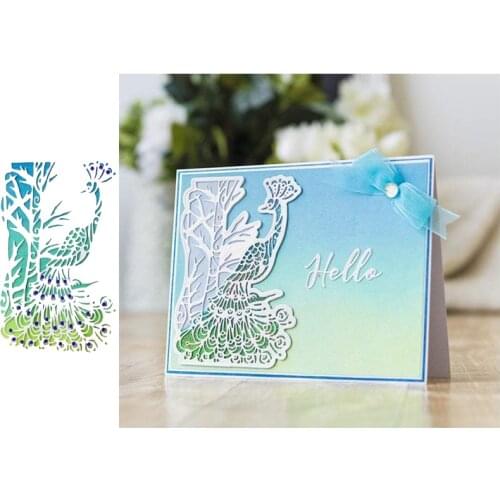 Animal Metal Cutting Dies New 2019 Background Peacock Stencils for Scrapbooking Embossing Die Paper Cards Making Decorative