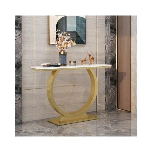 Marble porch table wall shelf table decoration porch platform entrance porch cabinet modern simple light luxury style
