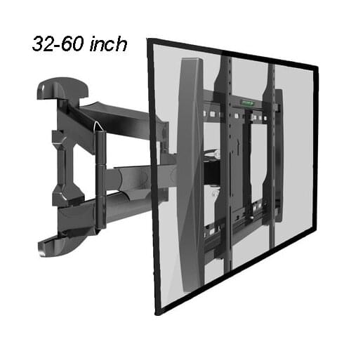32-60 inch Full Motion TV Wall Mount 6 Swing Arms Bracket with Cable Management
