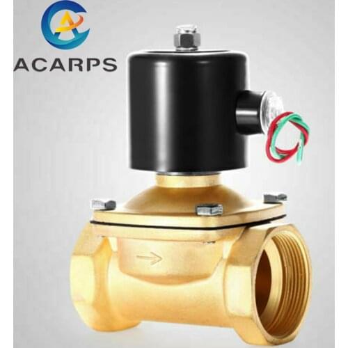 Direct Acting Low Pressure Water 1.5inch 2inch Normally Closed Solenoid Valve Brass 220v 12v 230v 150degree Centigrade