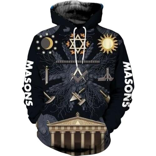 Autumn Winter New Fashion Clothes Masons 3D All Over Printed Mens Womens Casual Hoodie / Sweatshirt / Zip hoodie FY0020