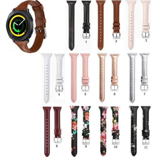 20mm 22mm Slim Genuine Leather Band Strap for Samsung Gear Sport S4 for Samsung Watch3 41mm/Active 2 Watchband accessories