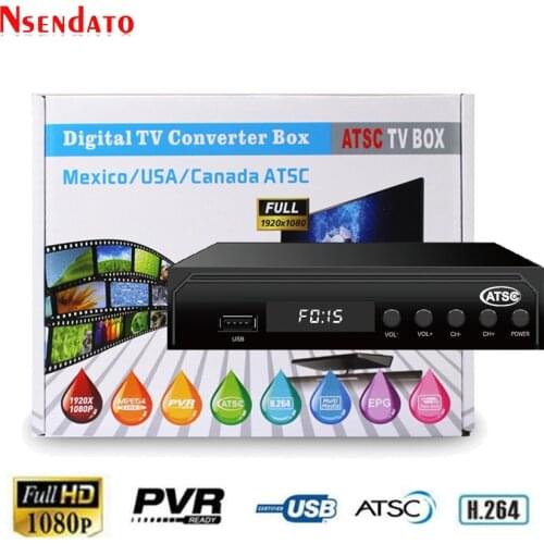 ATSC TV BOX Terrestrial 1080P HD MPEG4 Youtube Digital Receptor satellite Decoder TV Receiver Converter for USA/Mexico/Canada