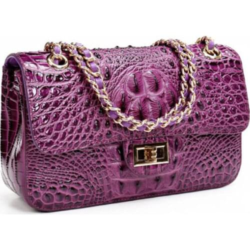 Crocodile leather handbags 2021 New chain leather underarm leather bag famous brand small square bag shoulder messenger bag