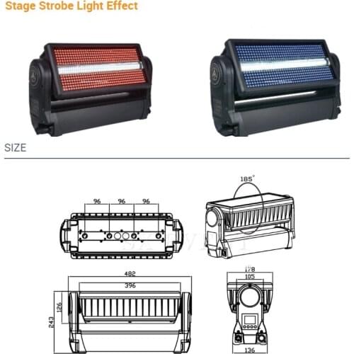 1000w LED Strobe Wash Outdoor Moving light professional stage waterproof moving head strobe light dmx RDM control