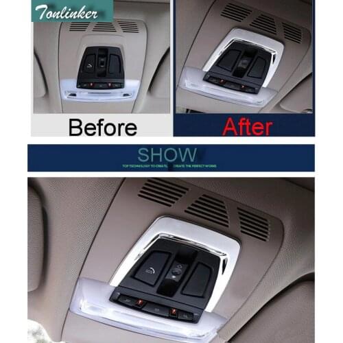 Tonlinker 1 PCS Car Styling DIY New ABS Chrome or Matt Readlight Light Box Cover Case Stickers for Bmw 2 Series 218i Accessories