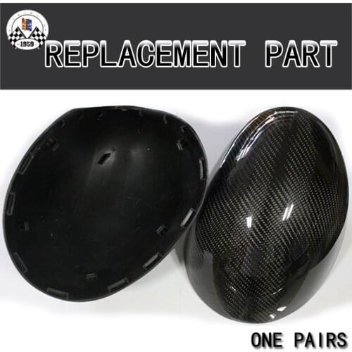 Brand New Black Real Carbon Fiber Style Replacement Side Mirror Cover For mini cooper f56 f55 F60 F54 F57(2 Pcs/Set)