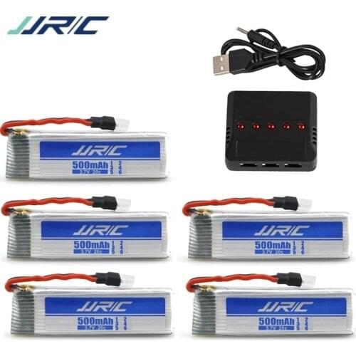 Lipo Battery 3.7v 500mAh for E50 JJRC H37 Battery Drone RC Dron Helicopter Lithium Batery + 5-in-1 Charger Spares Part