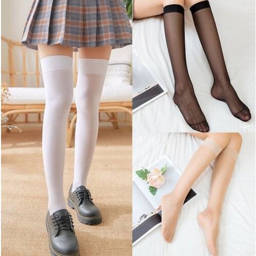 Women Stockings Thigh High Over the Knee Socks Long Fishnet Stockings Medias Sexy Stockings Fashion Solid Overknee Sockings