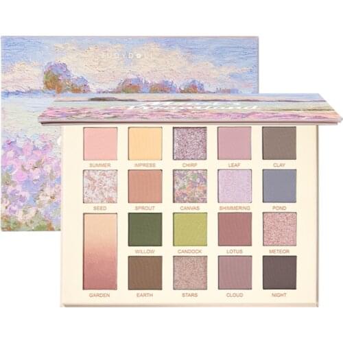 Zq Judydoll Painting Plate Summer Harano 20 Colors Eye Shadow Plate California Sunset Matte Thin and Glittering Free Shipping