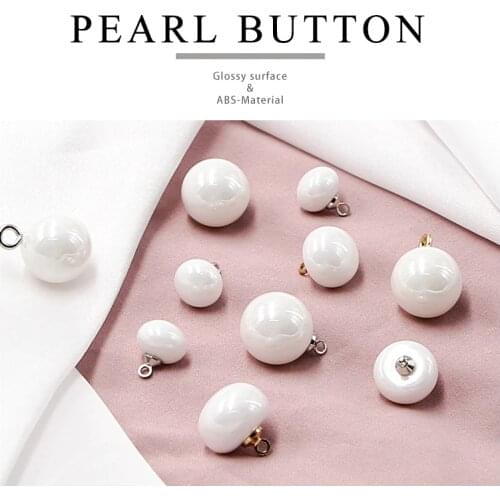 10pcs 10/12/16mm White Pearl Elliptical Round Sewing Vintage Bead ABS for Shirt Clothing Decorative DIY Crafts Accessories