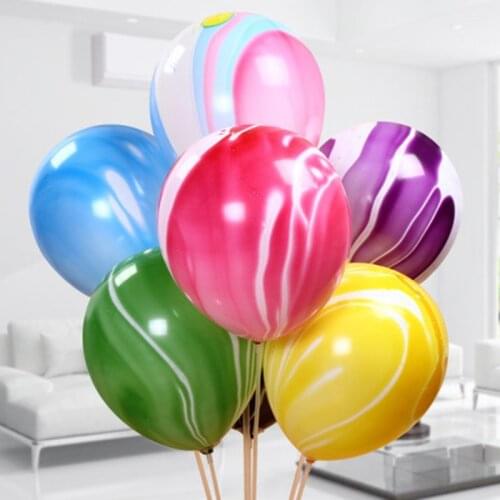 10pcs 12inch New Christmas Marble Agate Latex Balloon Marblezided Wedding Party Balloon Birthday Party Decor Latex Balloons for