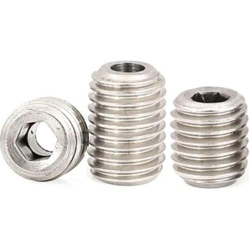 2pcs M6 M8 Stainless Steel 304 Allen Grup Hollow Tight Screw Pass Hole Lamp Valve Core Bolt 3mm-4mm Aperture 6mm-30mm Long