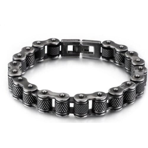 316L Stainless Steel Punk Motor Biker Link Chain Bracelet Pulseras Men Women Motorcycle Wristband Bangle Hot Vintage Jewelry