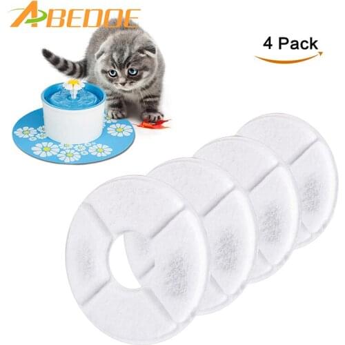 4PCS Activated Carbon Filters Charcoal Filter Replacement for Fountain for Cat Dog Pets Drink Water