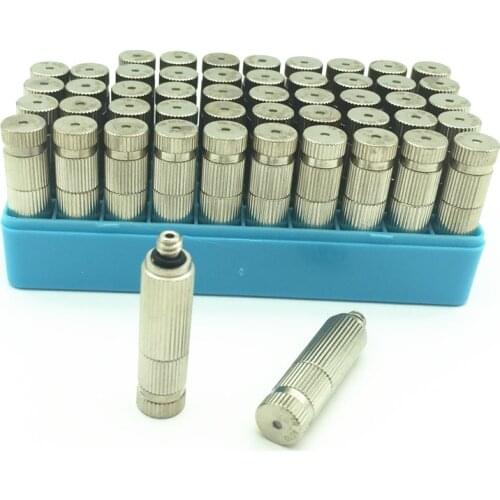 50 pieces / lot) High Pressure Brass Misting Nozzles Anti-Drip 10/24 UNC 0.1/0.2/0.3/0.4/0.5mm