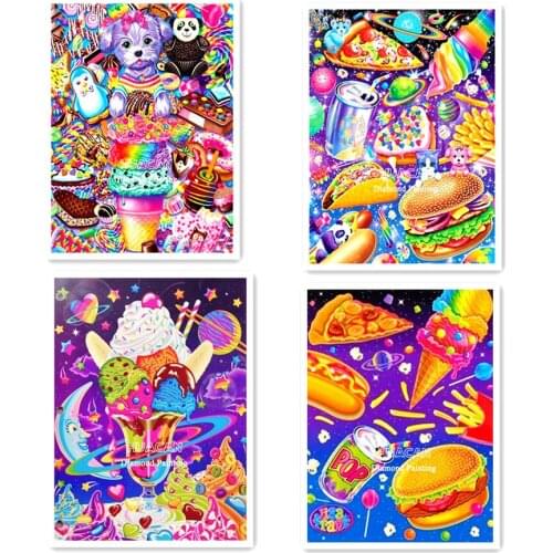 5D DIY Diamond Painting Candy Cartoon Full Round Diamond Embroidery Cross Stitch Ice Cream Home Decoration Birthday Gift