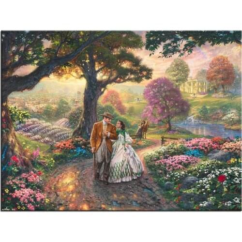 Diamond Embroidery Gone with the wind 5D DIY Diamond Painting Full Square Round Drill Rhinestone Pictures poster Decor WG1993