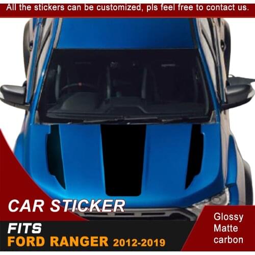Car Decals For Ford Ranger T7 T8 2015 2016 2017 2018 2019 1set Cool Hood Bonnet Gradient Side Stripe Graphic Vinyl Car Stickers