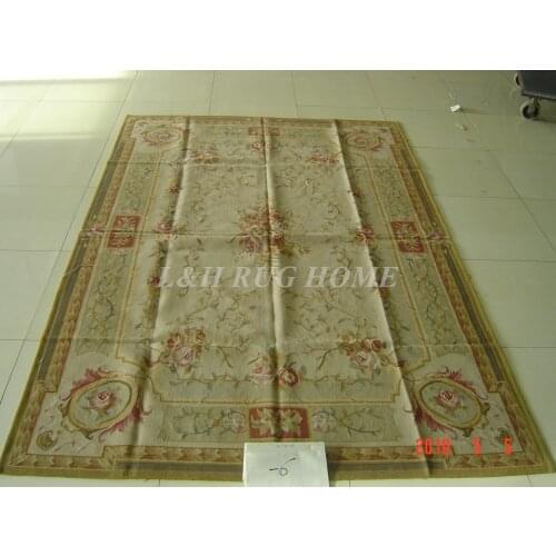 Free Shipping 5'X8' French Woolen Aubusson rug handmade 100% New Zealand wool rugs and carpets