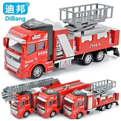 Free shipping Best quality fire trucks 1:32 alloy model,Pull Back Toy car,fire engine toys cars ,Diecast car gift for children