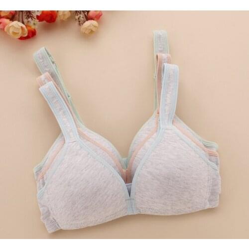 2019 No rims bra girl zero oppression sports development student of perspiration breathable cotton underwear snap-8879