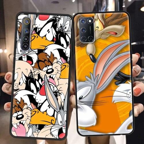 Phone case For Redmi Note 10 9 8 7 pro max 9s power a c t k40 coque Bumper tpu soft material Funny Cartoon Crazy Rabbit