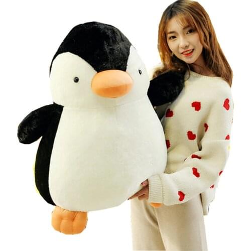 Fancytrader 2020 New 26'' Cute Big Penguin Plush Toy Fat Soft Polar Penguin Animal Doll Hugging Pillow Home Decoration 65cm