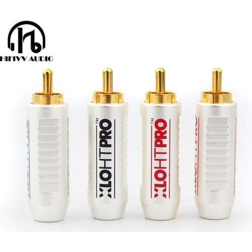 Hifi amplifier RCA plug of audio Power amplifier accessories supreme XLO RCA plug audio signal cable connector 8mm hole