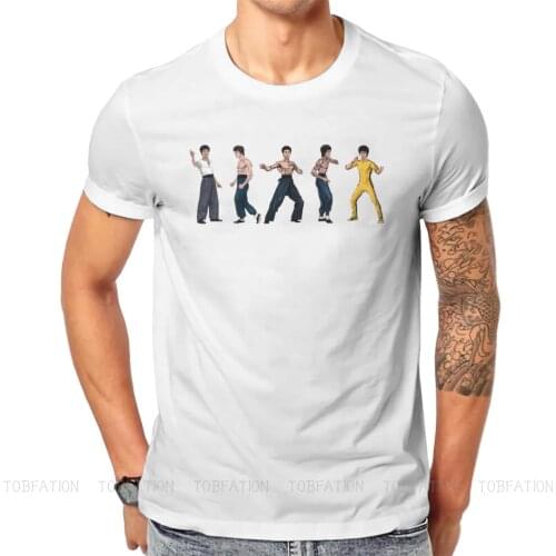 Immortal Dragon O Neck TShirt Bruce Lee Kung Fu Fabric Basic T Shirt Mans Tops New Design Fluffy