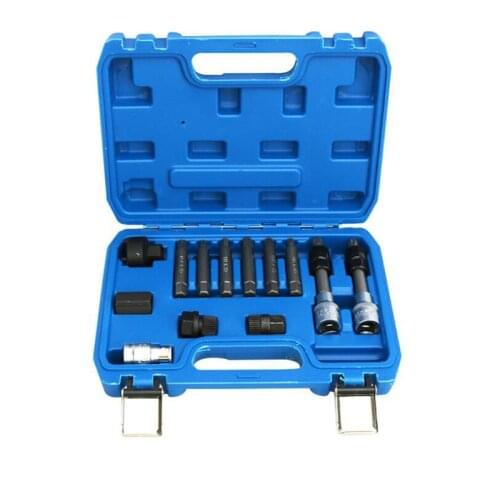 Generator belt pulley removal tool, used for Volkswagen Mercedes-Benz BMW car tool set, 13 pieces