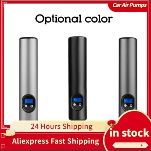 Portable Car Air Pumps with battery Electric Tire Inflator Car Bike Pump Auto Car Wireless Inflatable Pump air compressor