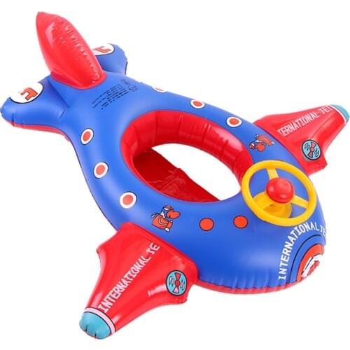 Swim Ring Inflatable Cartoon Large Aircraft Thicken With Direction Seat Boat Float Motorboat PVC Car Boat For Baby