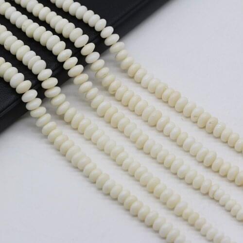 Hot Sale White Coral Abacus Shape Strand Beads for Jewelry Making DIY Necklace Bracelet Accessories Size 5-9mm