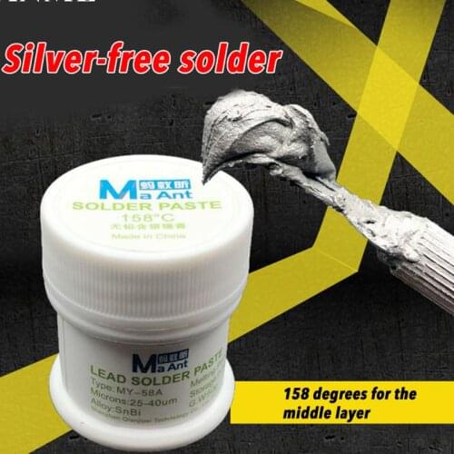 Ma Ant Professional 158 183 Degree Lead Free Leaded Middle Layer Special Solder Paste for iPhone X XS Max Medium Low Temperature